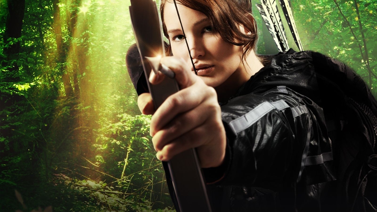 Jennifer Lawrence as Katniss Everdeen in The Hunger Games