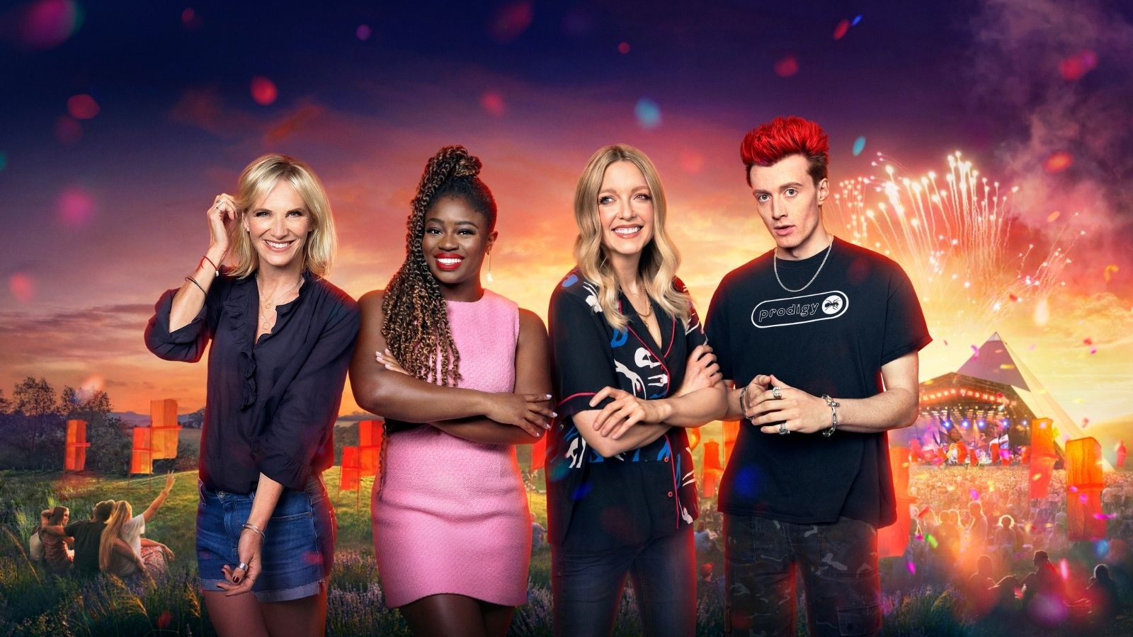 Jo Whiley, Clara Amfo, Lauren Laverne, Jack Saunders, host Glastonbury 2024 on BBC