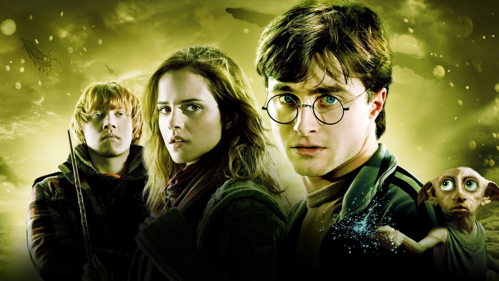 Ron Weasley, Hermione Granger, Daniel Radcliff in Harry Potter and the Deathly Hallows