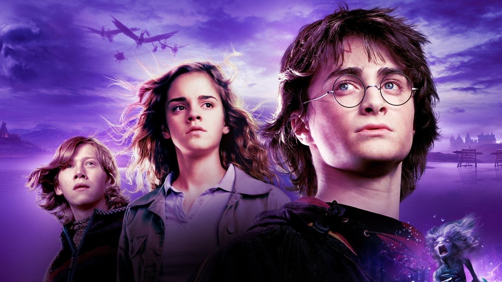 Ron Weasley, Hermione Granger, Daniel Radcliff in Harry Potter and the Goblet of Fire